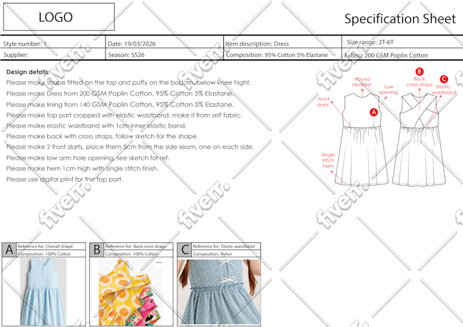 Design a clothing collection, create a tech pack and be your fashion  designer by Shiritmanor | Fiverr