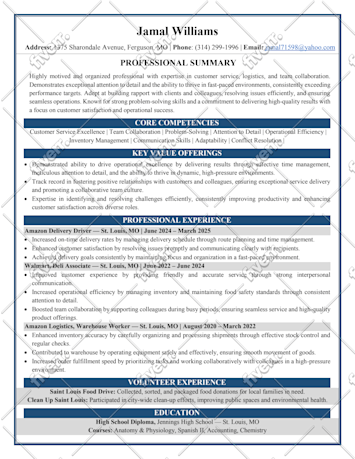 Write update professional ats - Jamal Williams Resume 2025 Updated.pdf