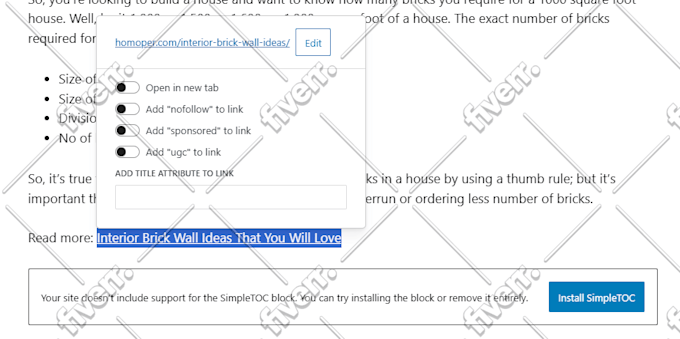 Immagine del campione di lavoro