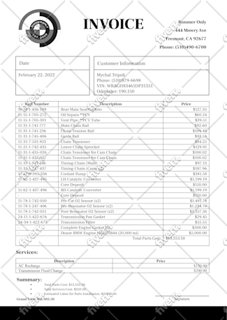 Fiver Invoice Example Do professional invoice design in 3 hours by Somayatabassum | Fiverr