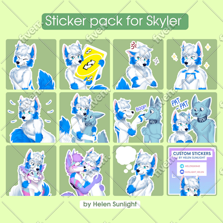 Fur Sticker Create a custom furry sticker pack, custom stickers, feral by Sunlight ...