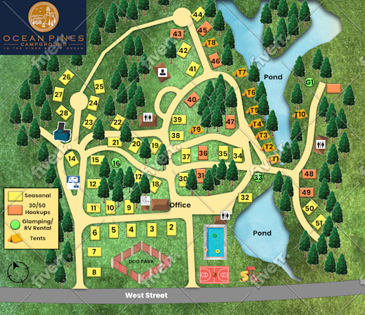 Create a campground map or a site map of rv park by Ajinkyah | Fiverr