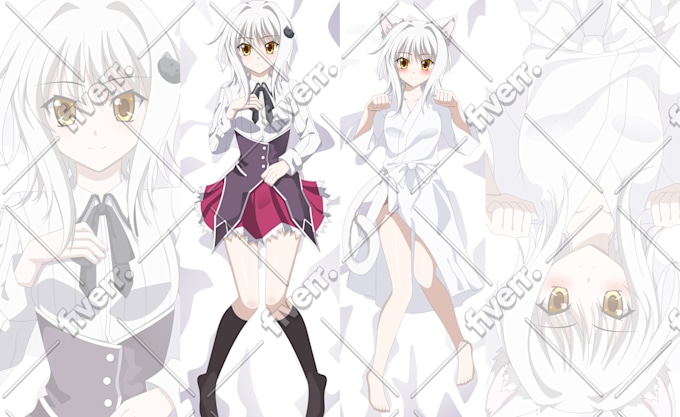 Draw custom dakimakura and body pillow for your oc, vtuber, anime