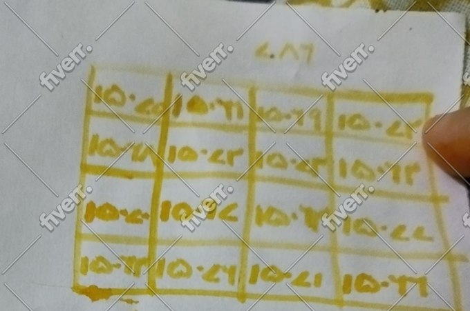 Immagine del campione di lavoro