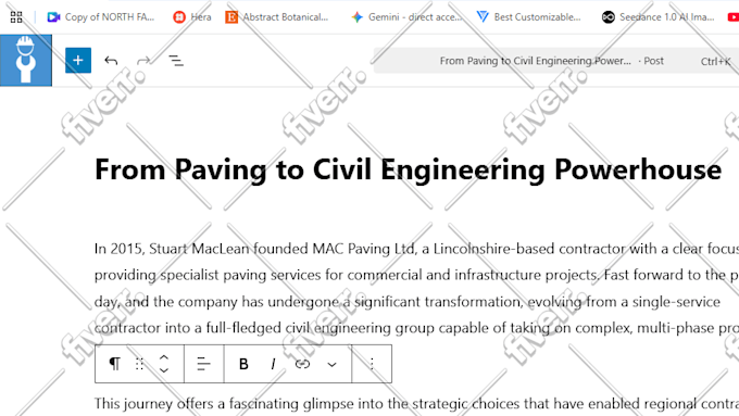 Immagine del campione di lavoro