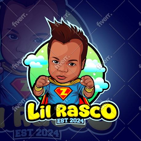 Lil Rasco Make caricature logo from photo and gaming portrait by Eshalkhan782 ...