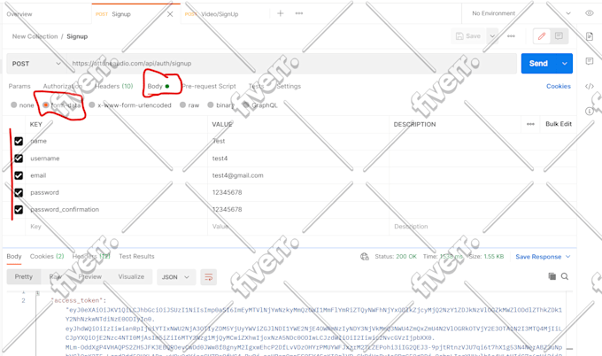 Image d'échantillon de travail