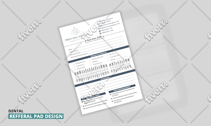 Dental Icon Registration Form - Two-Sided #4065 U2013 American Business Forms & Envelopes