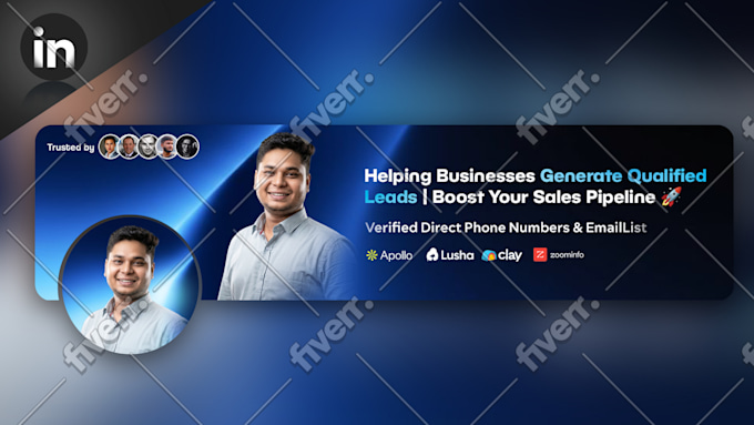 Create a modern linkedin banner and profile branding by Midotaka | Fiverr