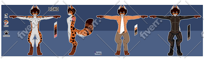 Create a custom reference sheet for your furry character by