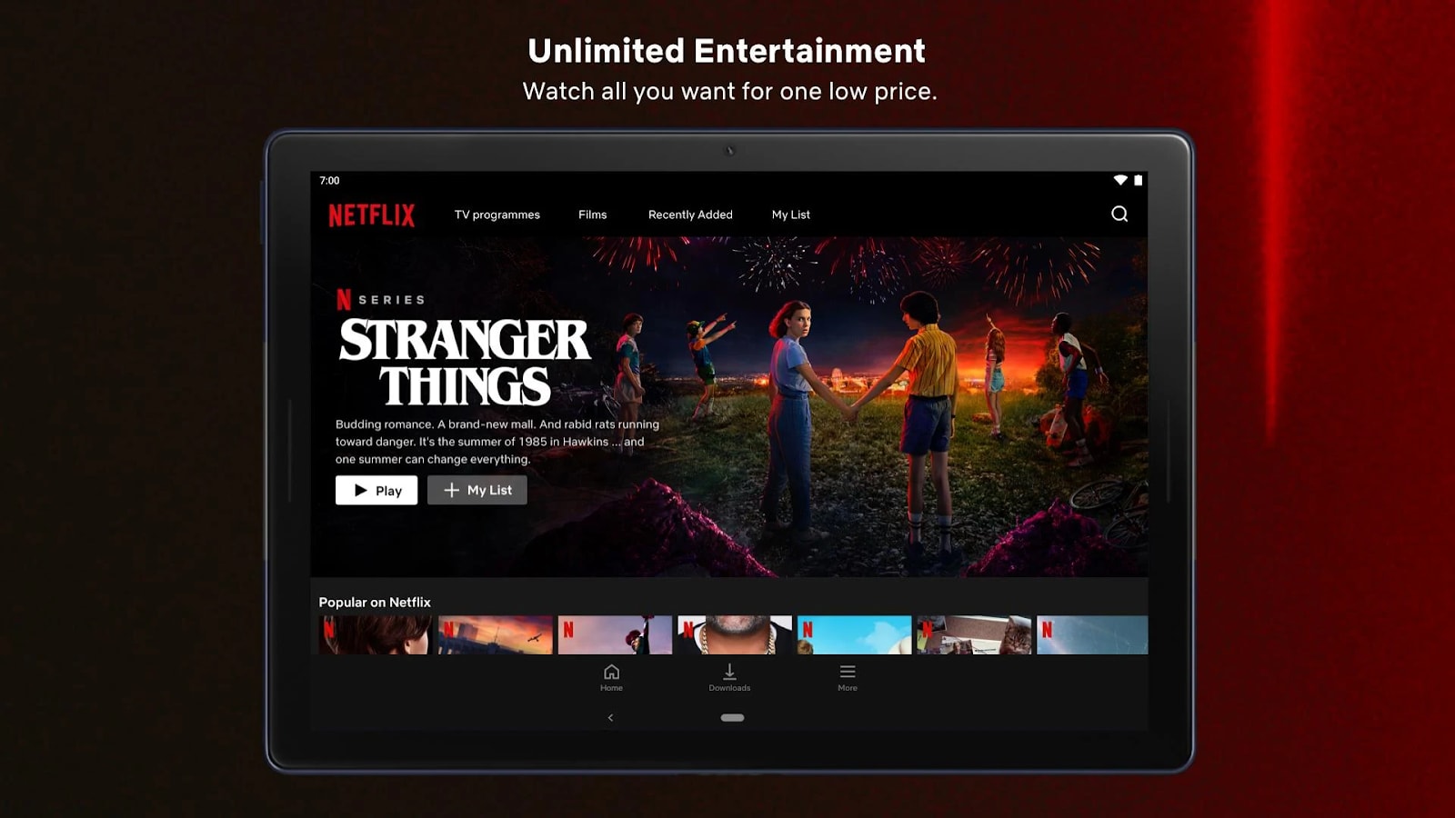 Netflix’s web app is only available on the Google Play Store.