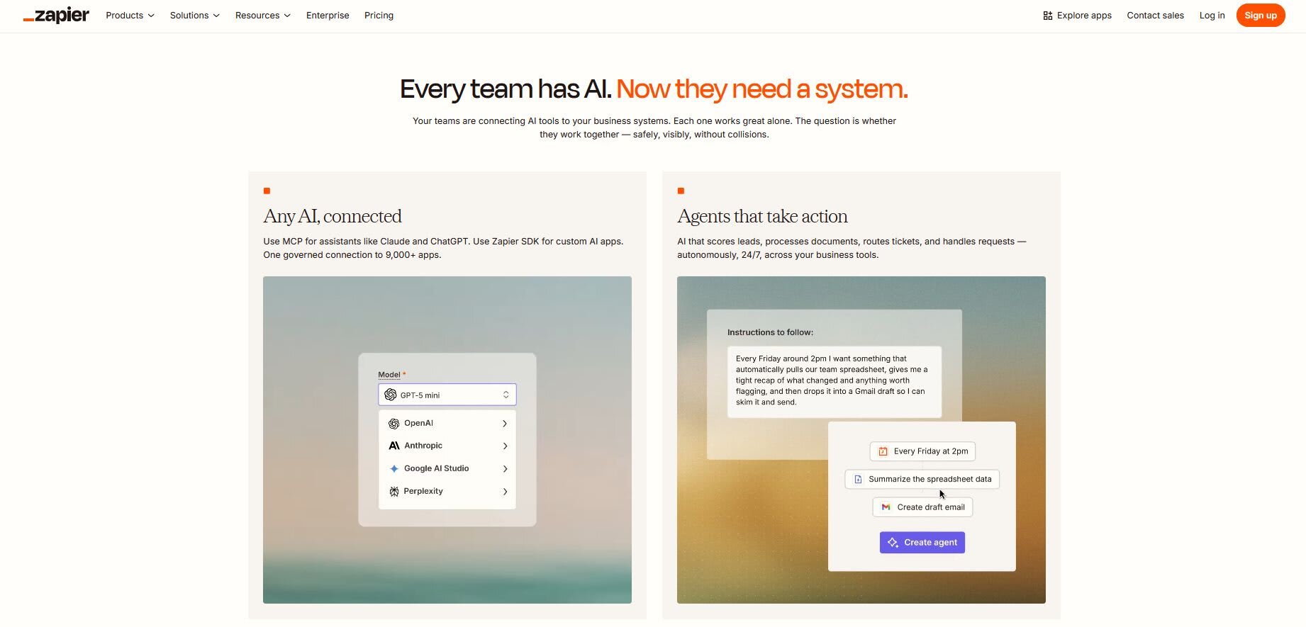 Zapier.com landing page