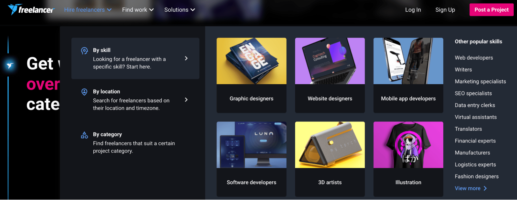 Popular skills on Freelancer