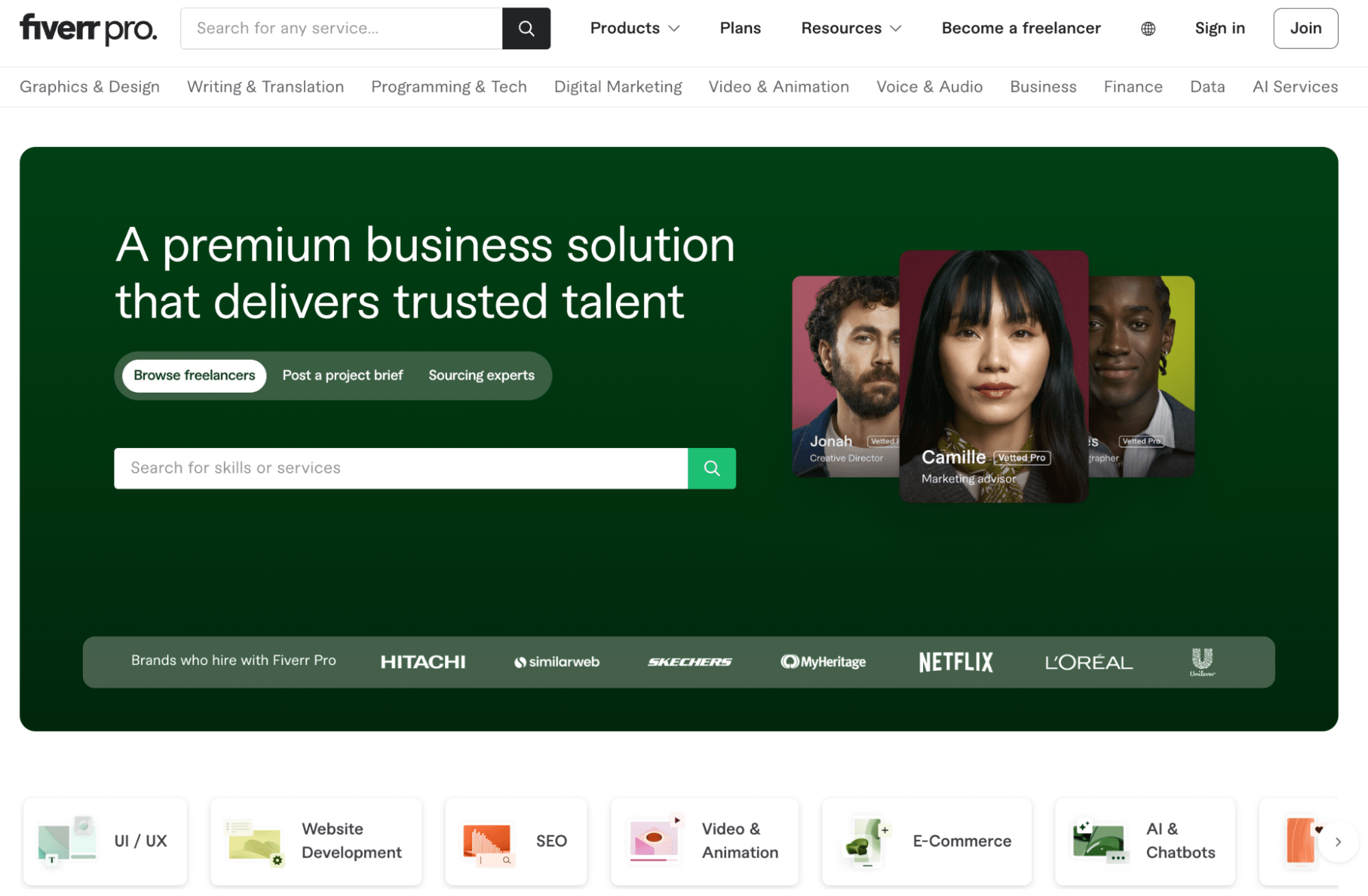 Fiverr Pro: top-tier, hand-vetted experts