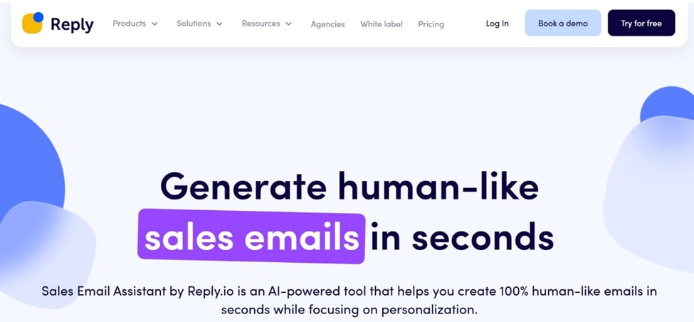 Reply.io homepage