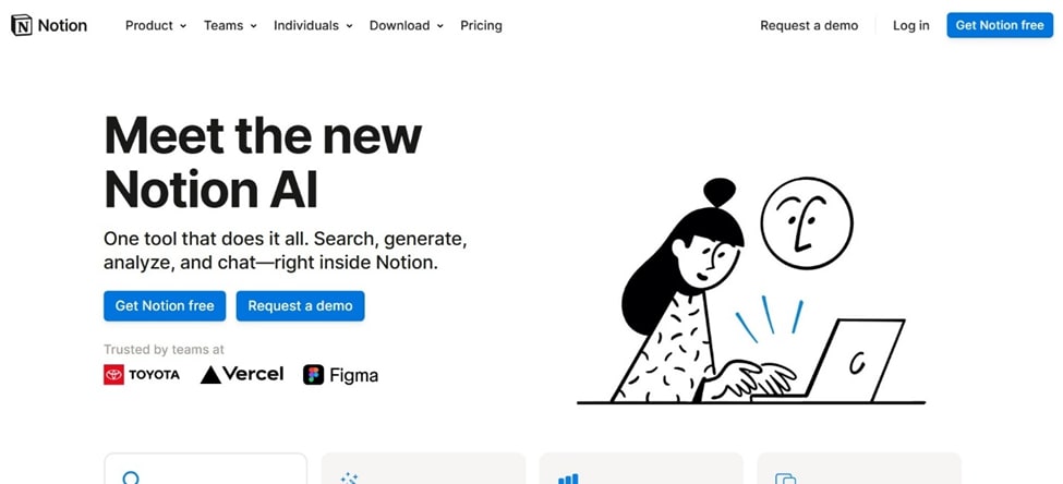 Notion AI page