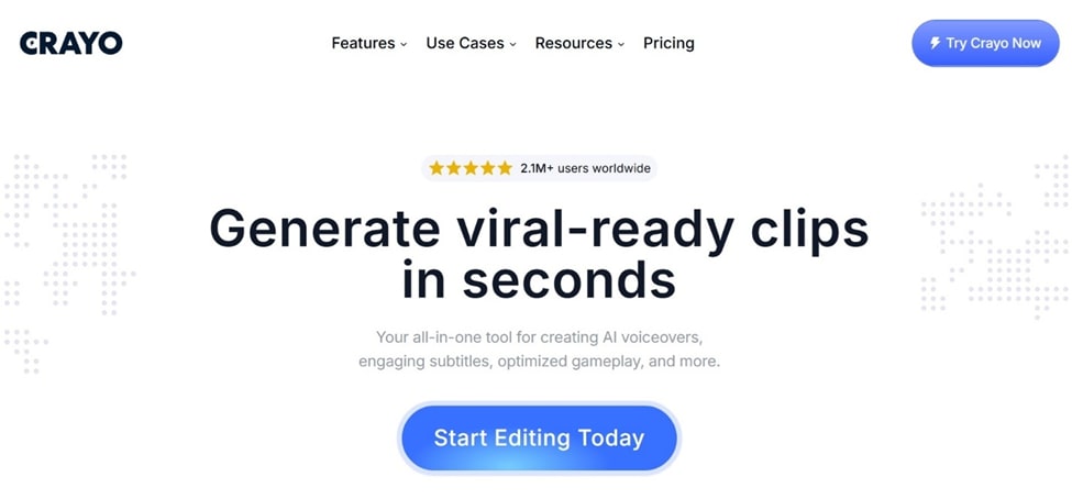 Crayo homepage