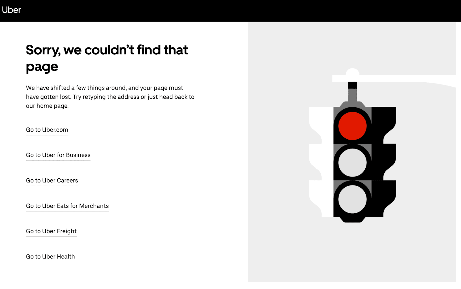 Uber 404 page