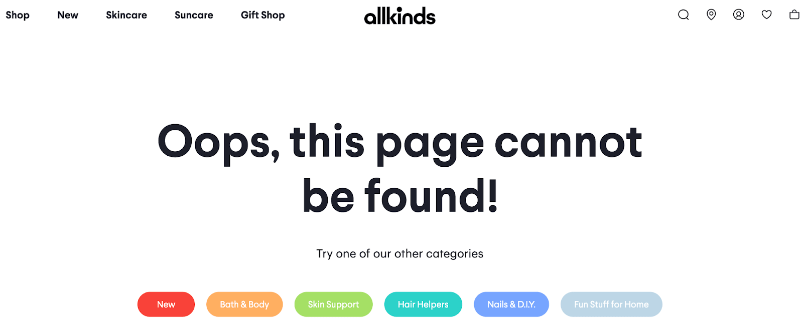 404 page from allkinds