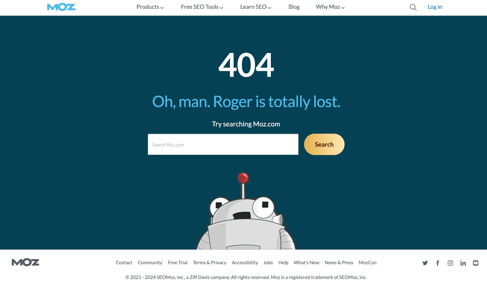 Moz 404 error page