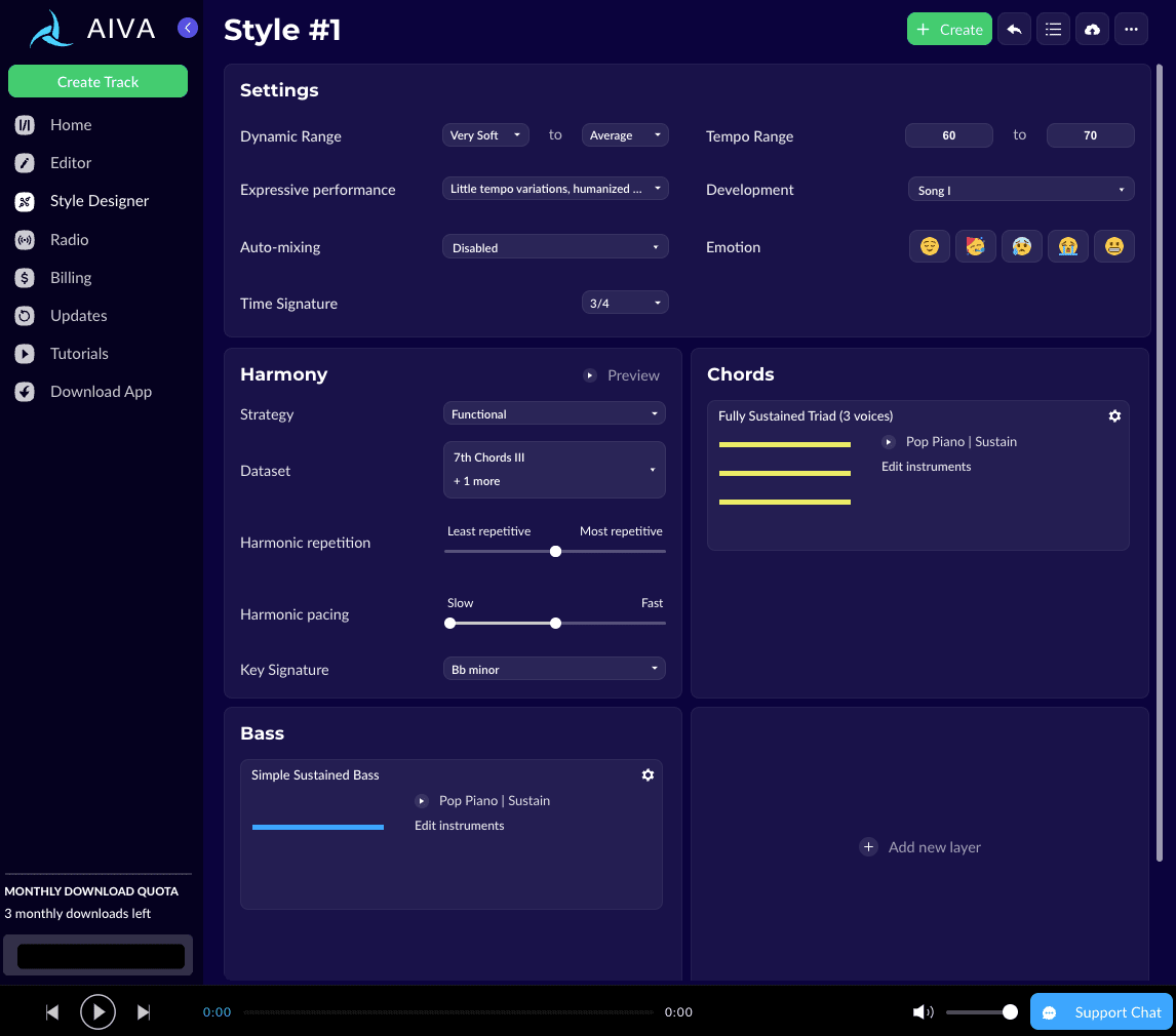 AIVA tool in use