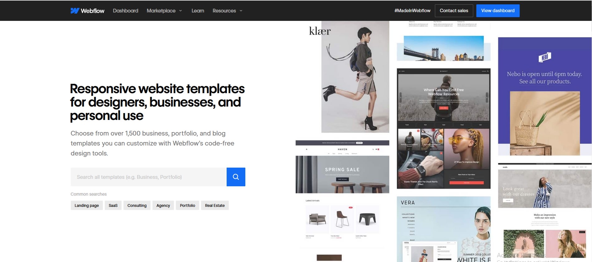 Webflow templates