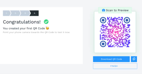 vCard Generate the QR code