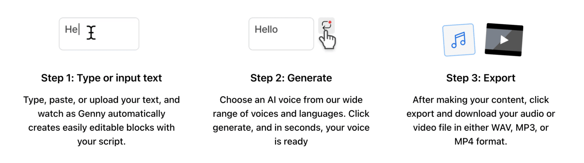 Generate text with LOVO