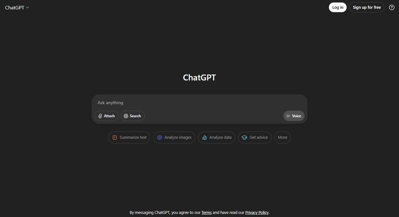 ChatGPT Interface Image