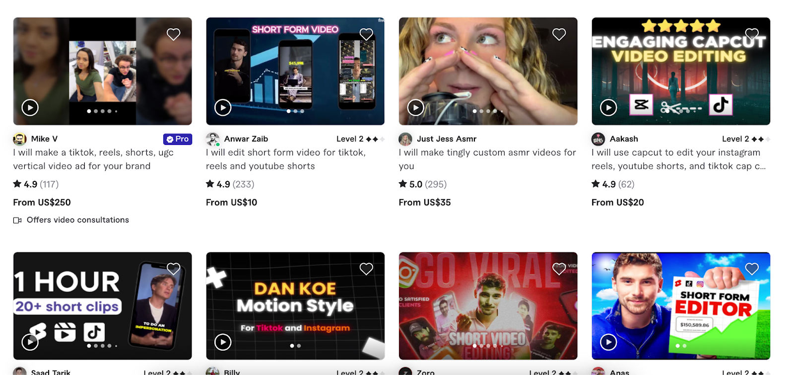 TikTok video editing services on Fiverr