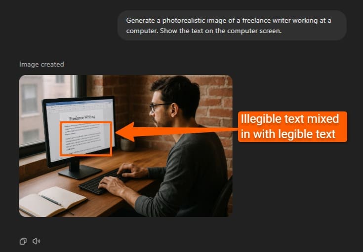 ChatGPT generated image of freelancer