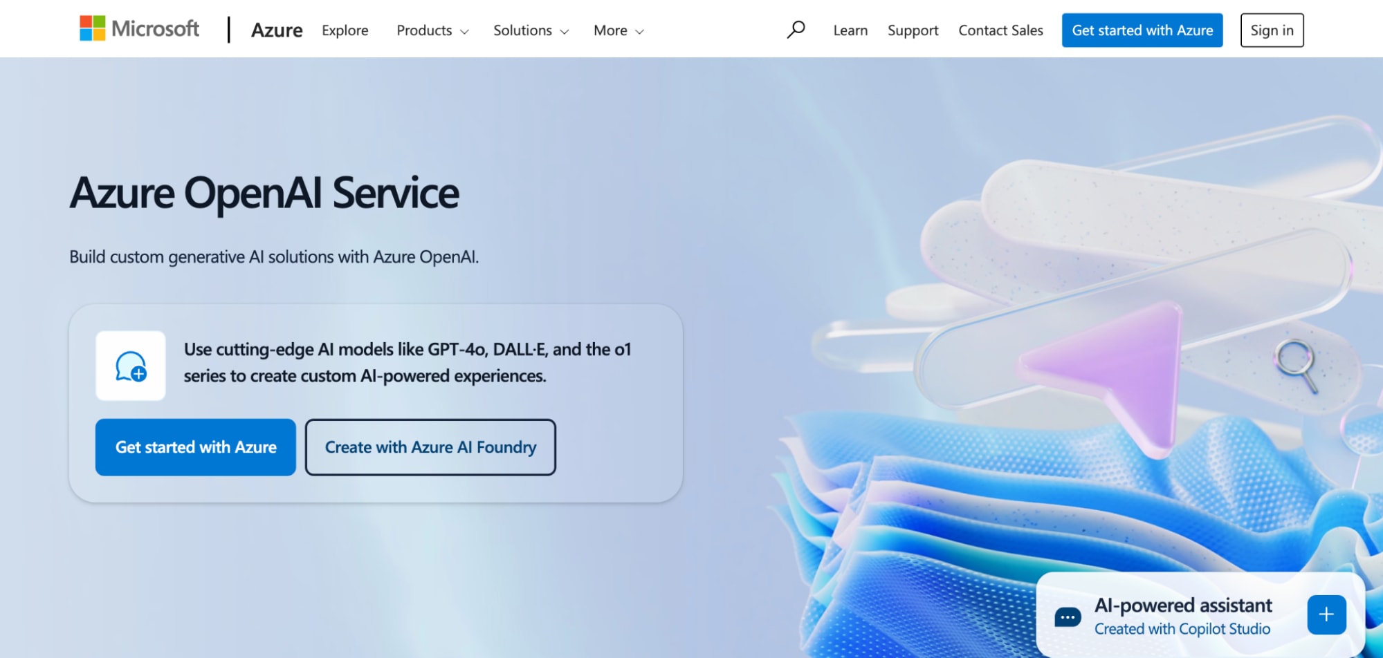 Azure OpenAI Service page