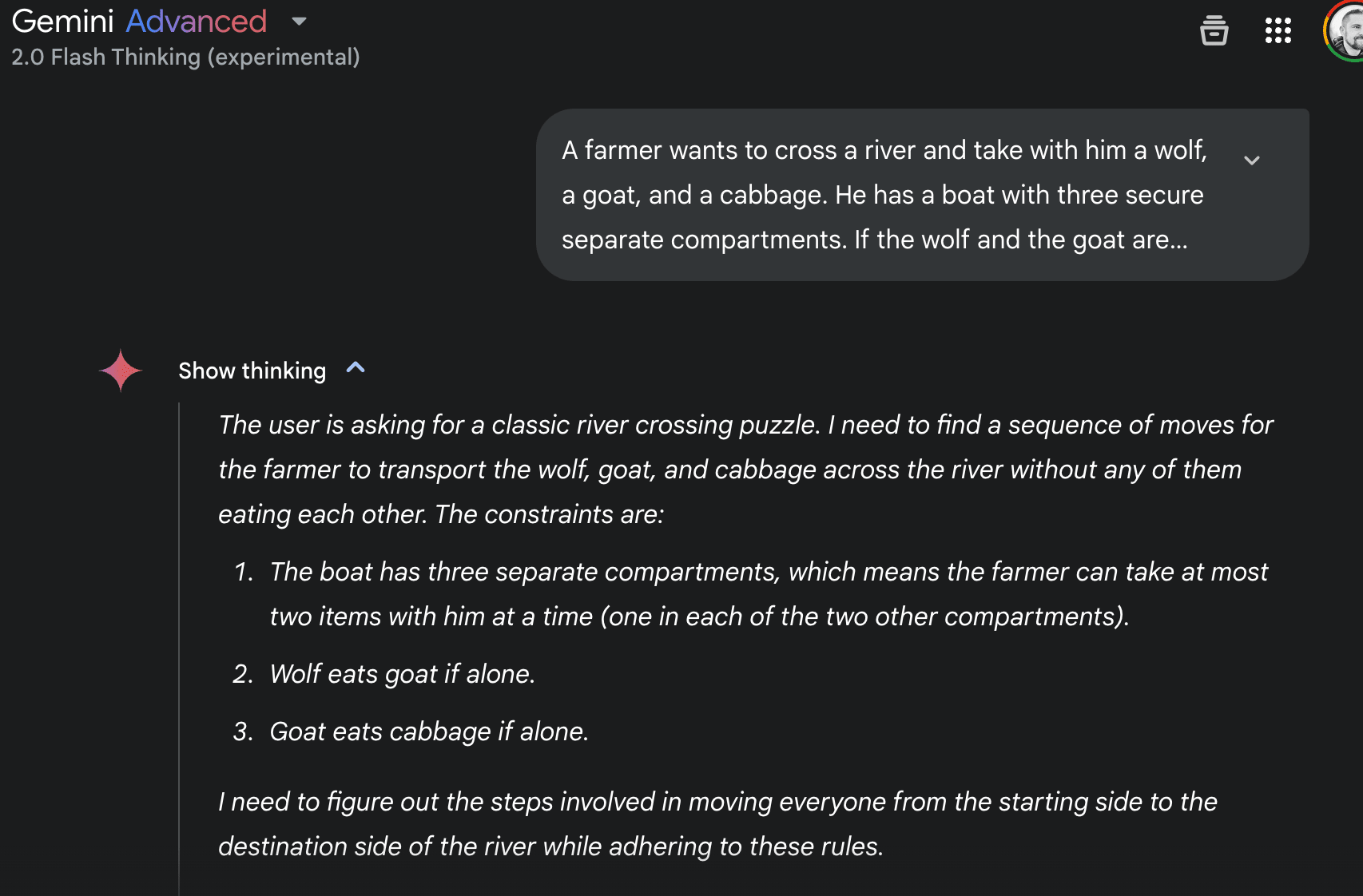 Gemini advanced reasoning