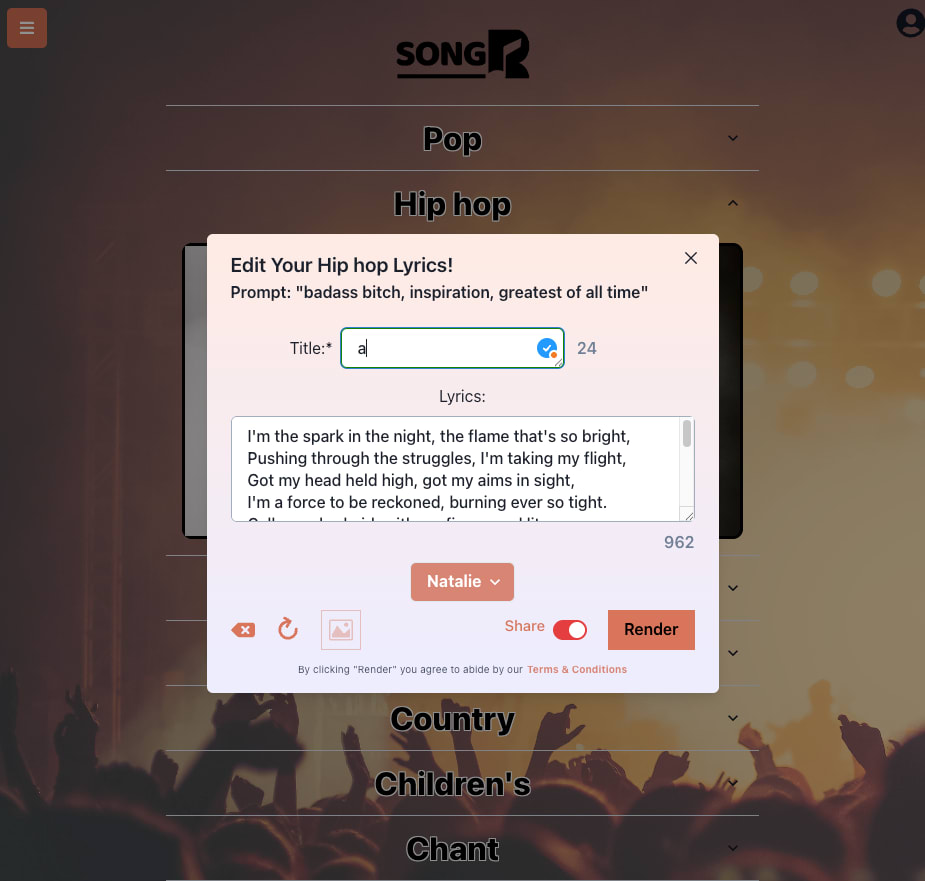 SongR platform