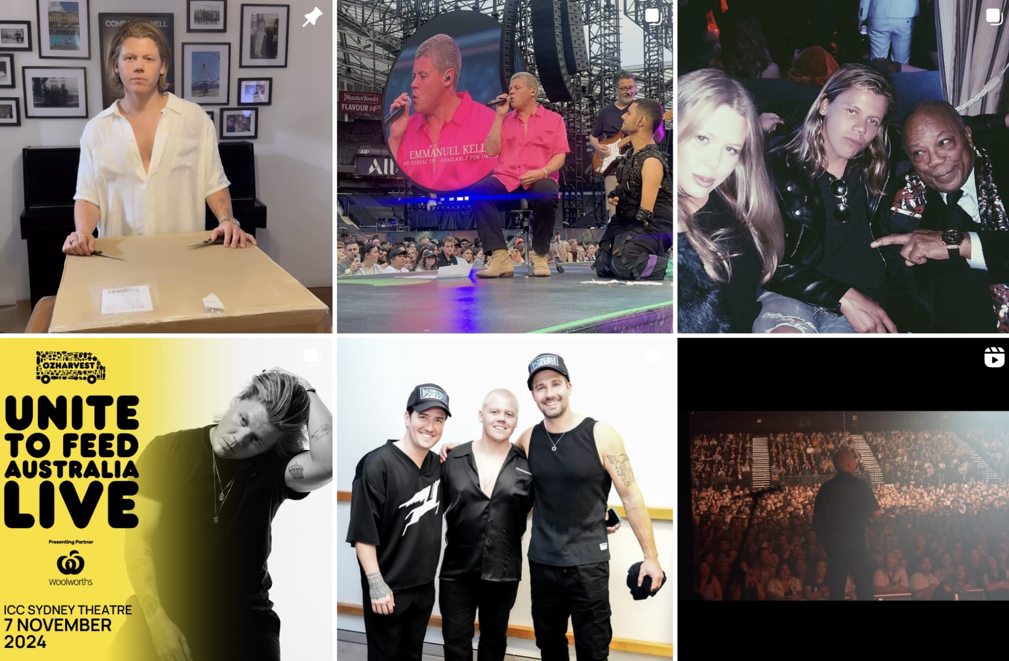 Songwriter Conrad Sewell’s Instagram profile