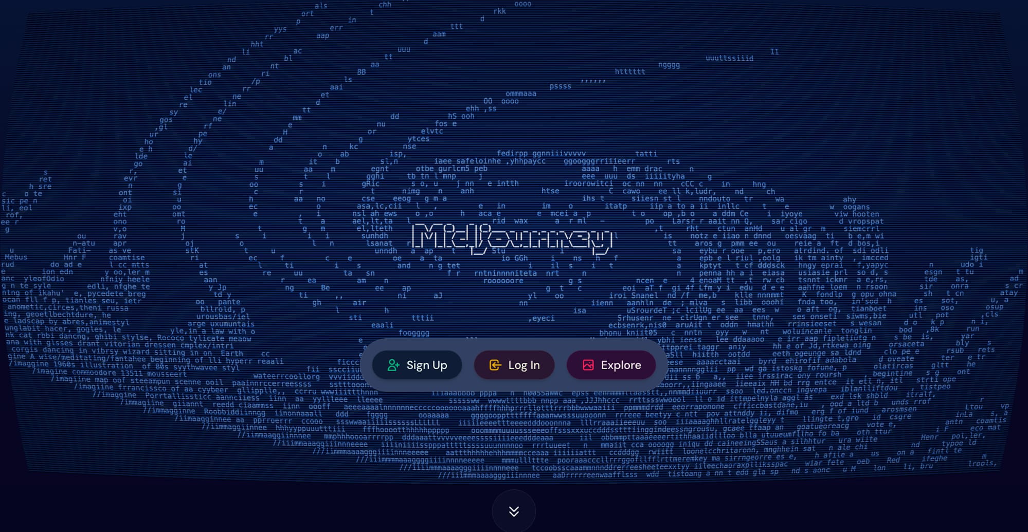 Midjourney homepage