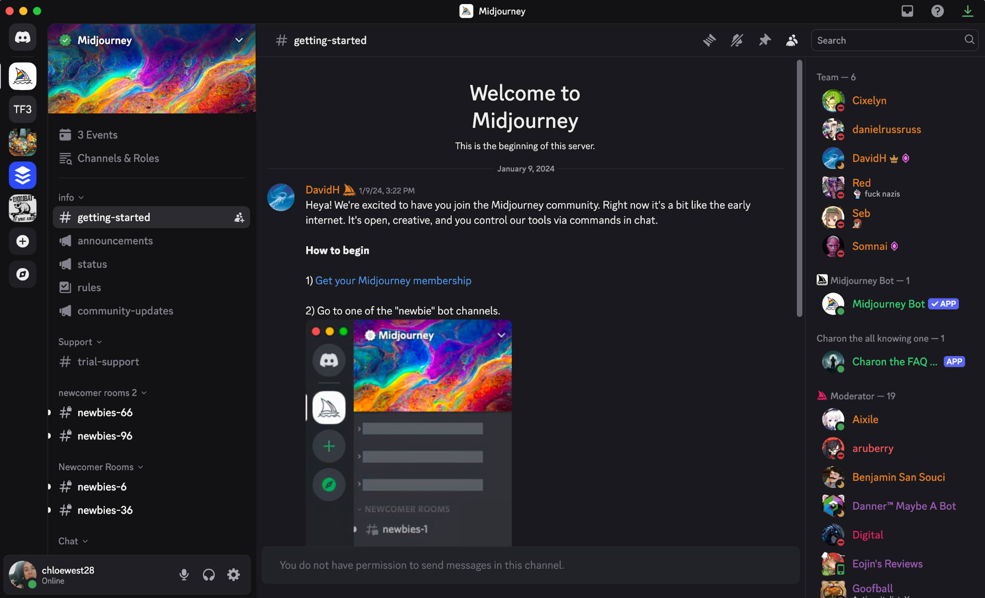 Midjourney Discord server