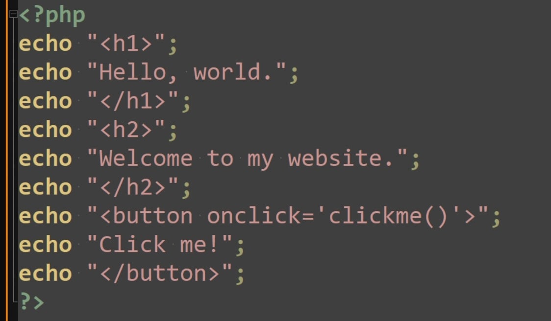 PHP code example
