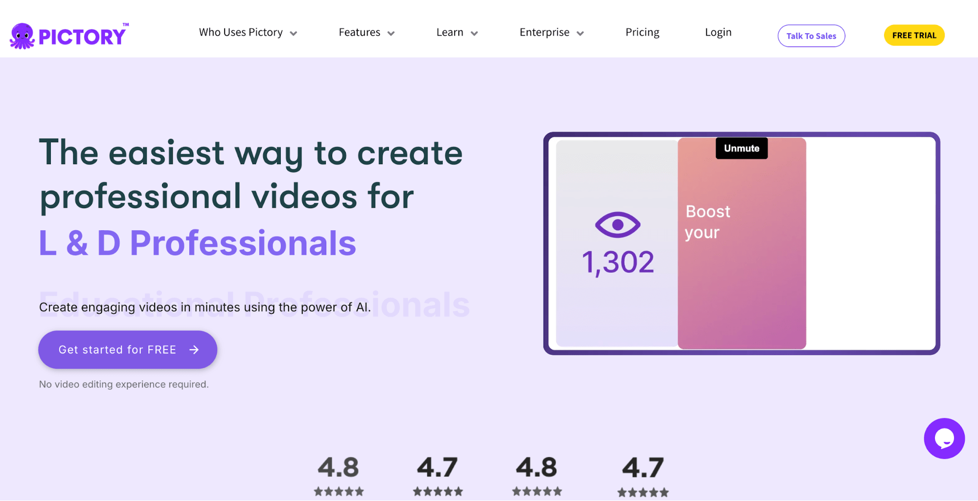 Pictory’s website