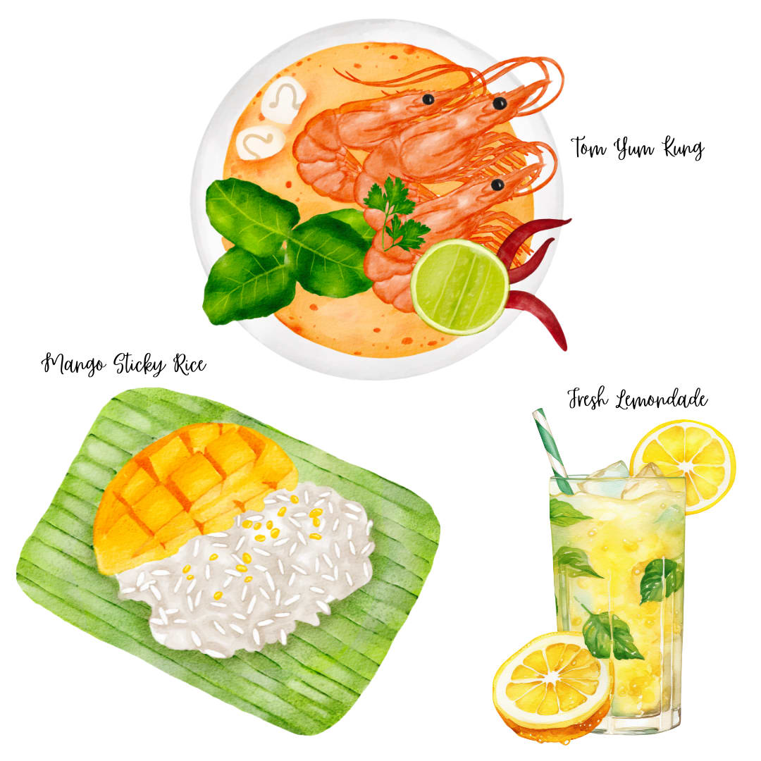 food Illustration examples created in Canva