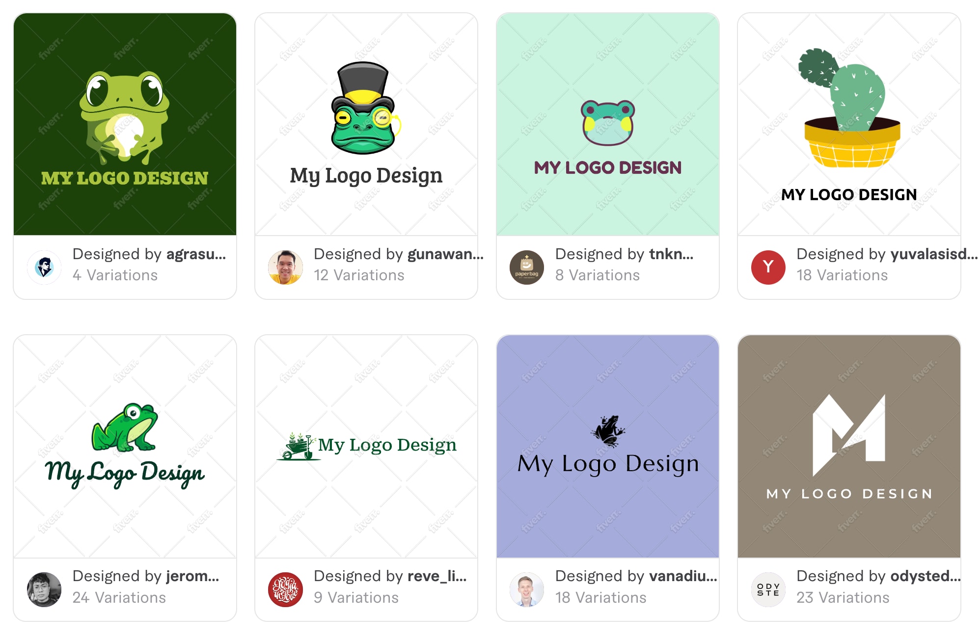 Fiverr logo maker designs