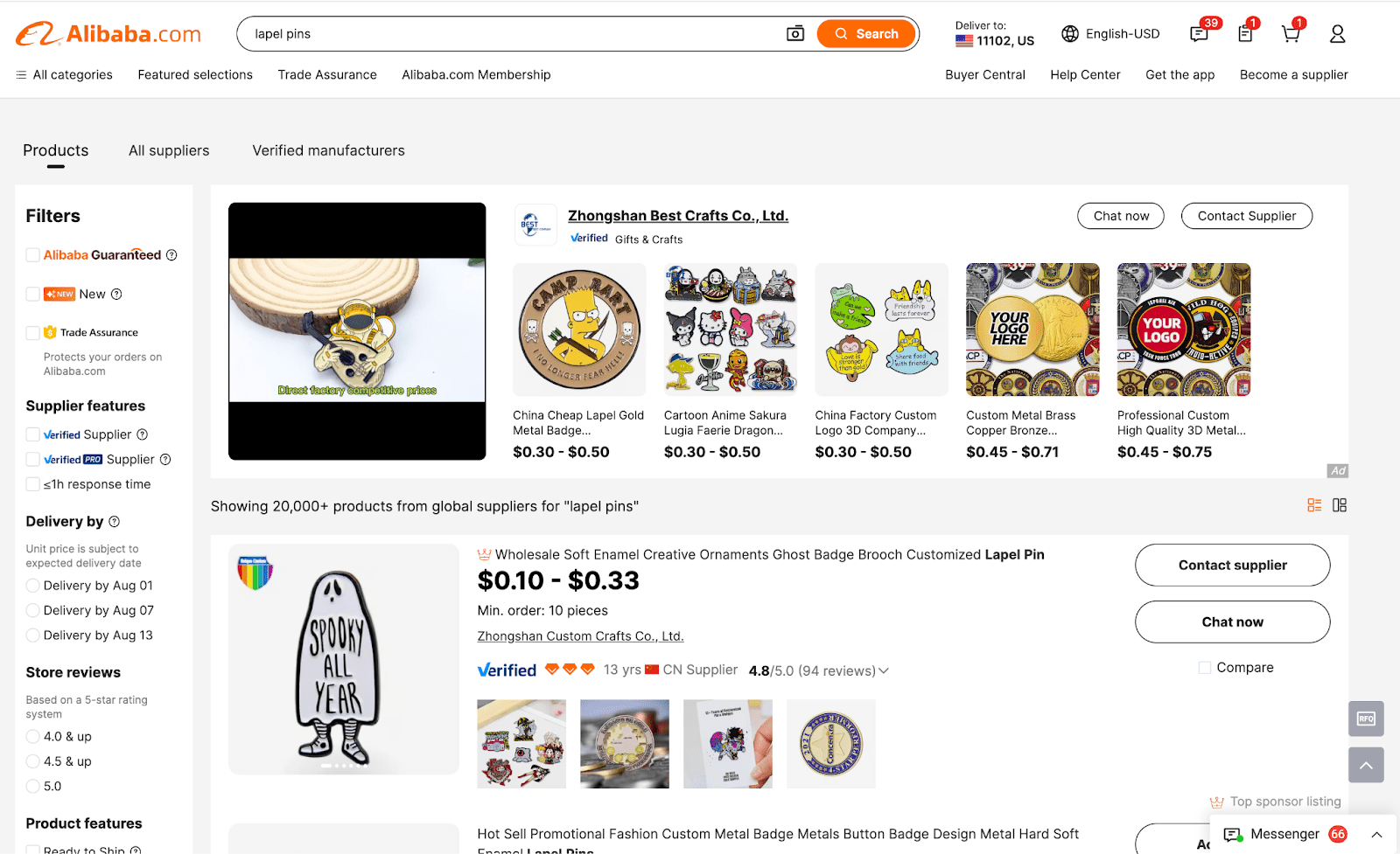 Alibaba lapel pins products search results