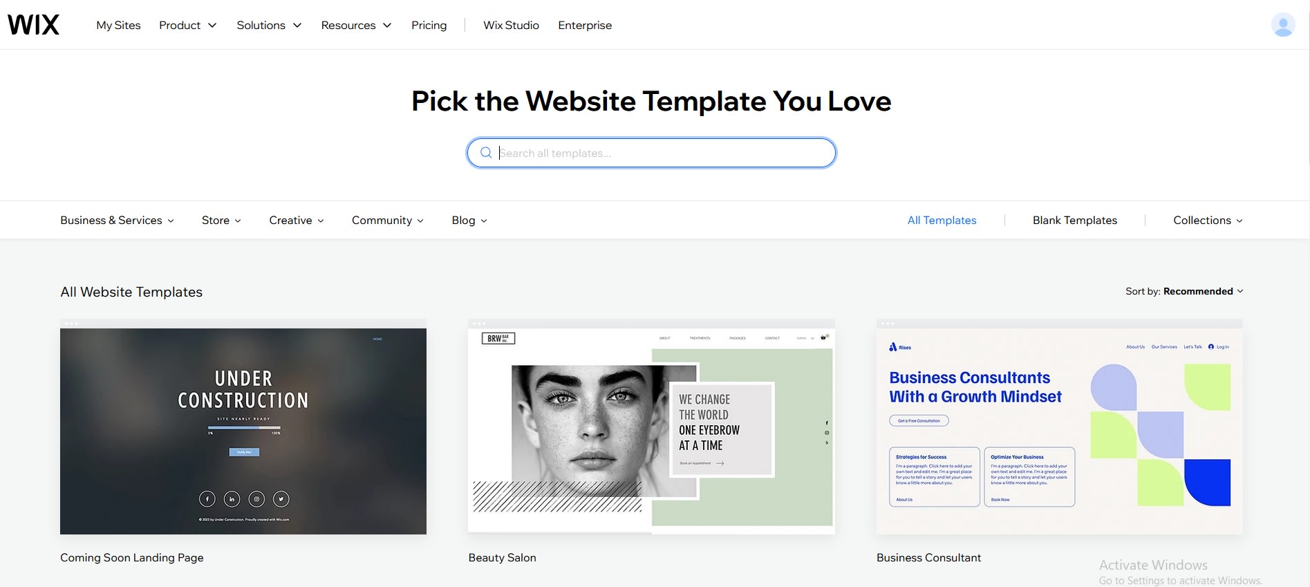 Wix templates