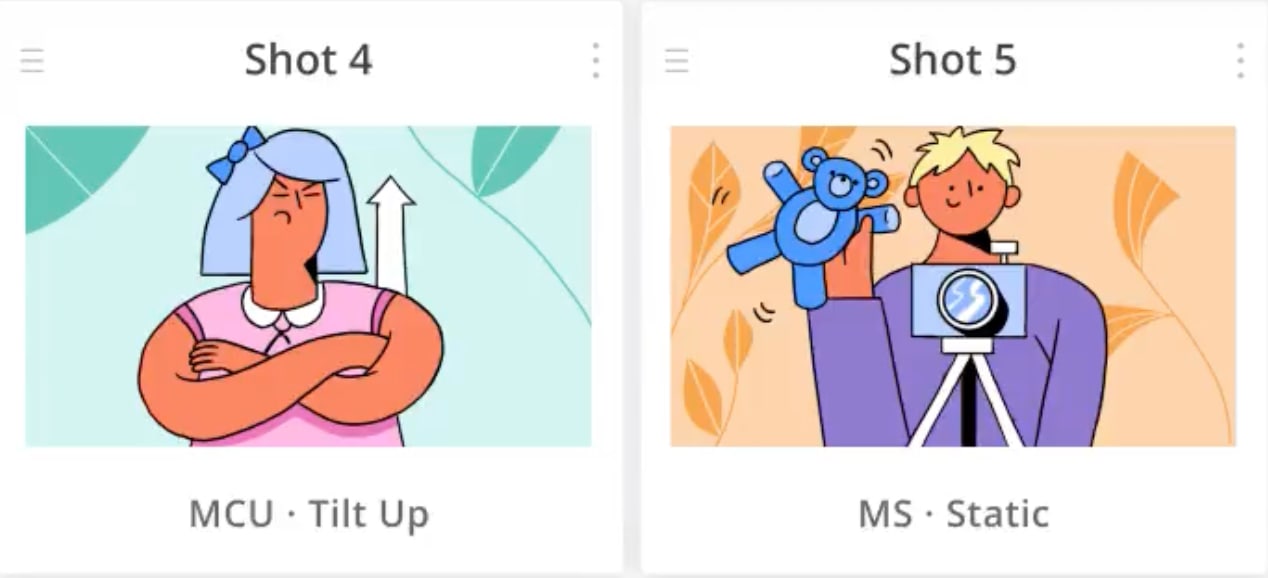 Storyboard movement examples