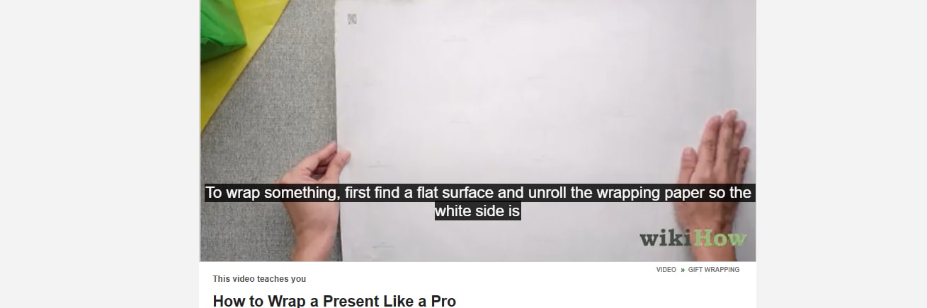 A tutorial on how to properly wrap a present