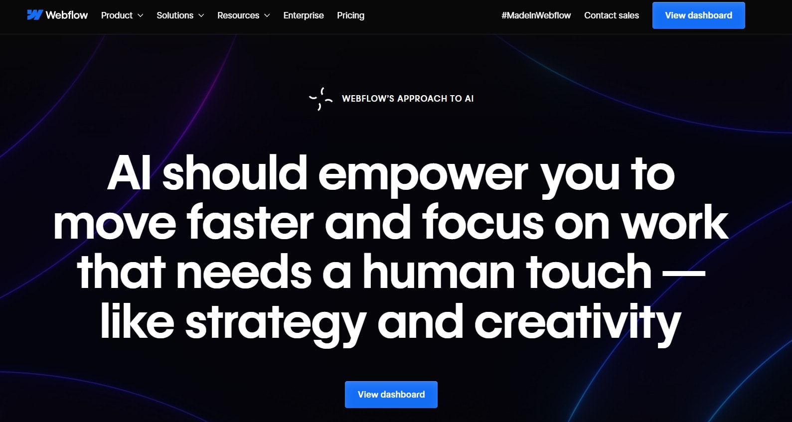 Webflow’s philosophy regarding AI