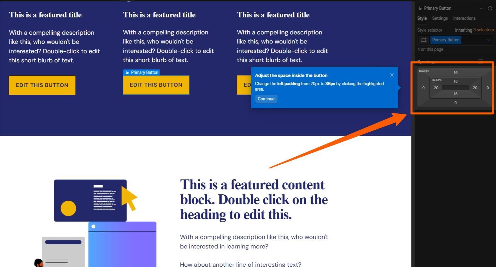 Webflow visual editor