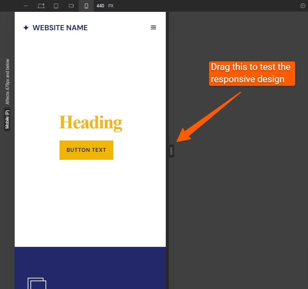 Responsive design in Webflow