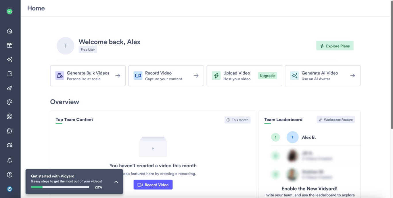 Vidyard interface