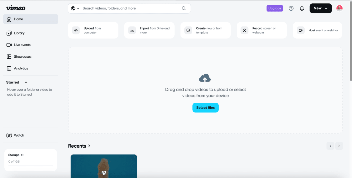 Vimeo platform